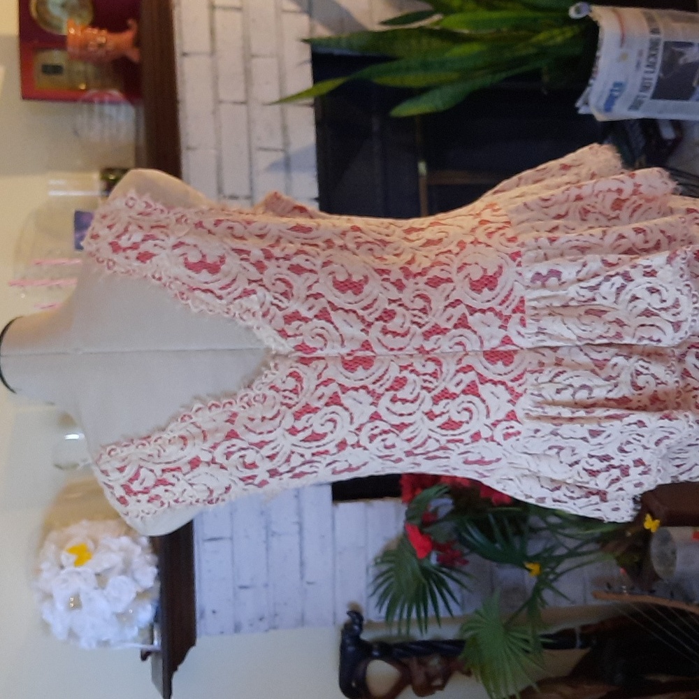 Tadashi Shoji Peplum Mid Length Dress size 14 - Picture 5 of 6